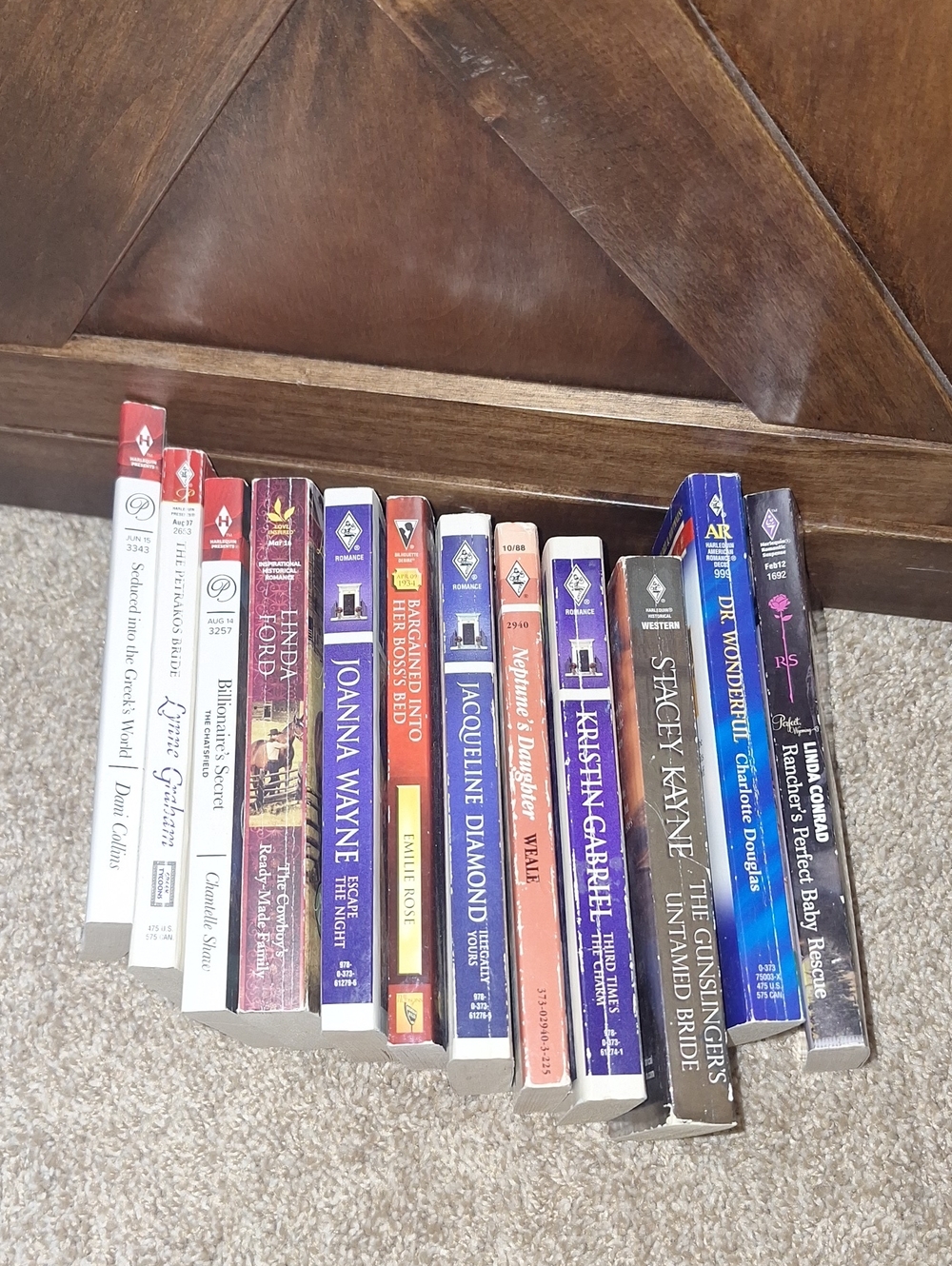 Lot Of 12 Assorted Paperback Romance Books - Multicolor Spines